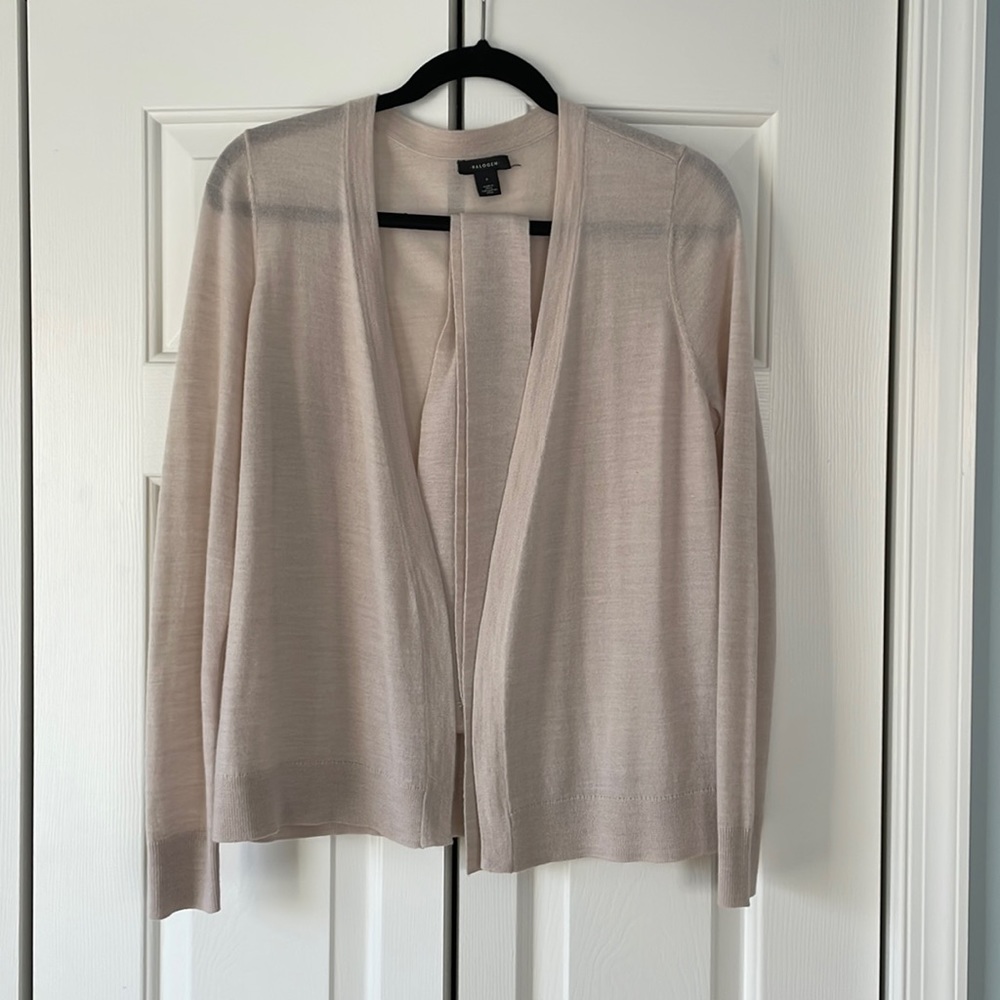 Halogen Light Tan Cardigan Sweater